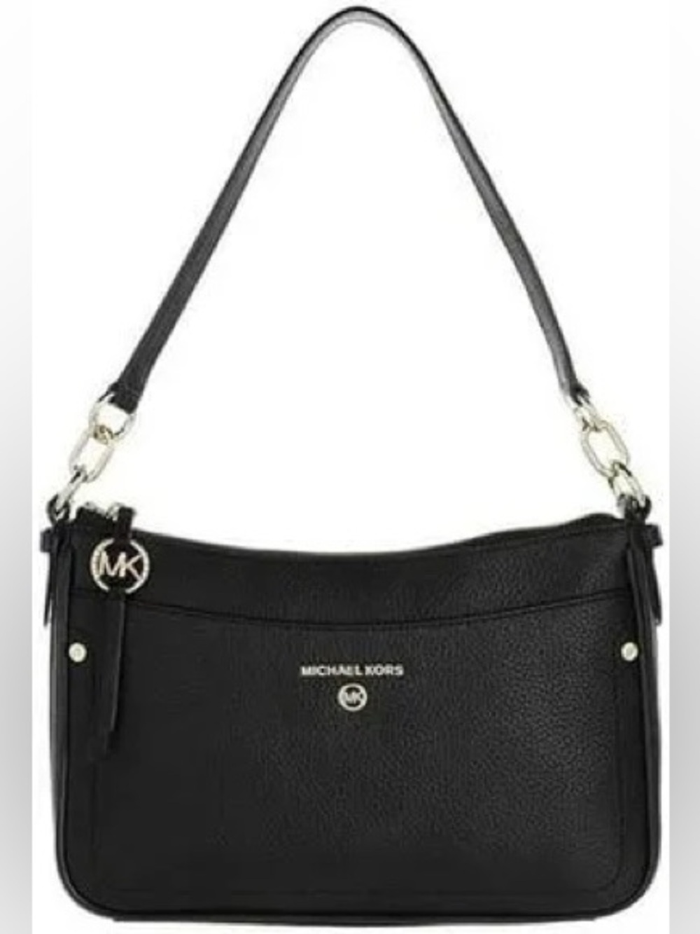 MICHAEL Michael Kors Jet Set Black Pebbled Shoulder Bag